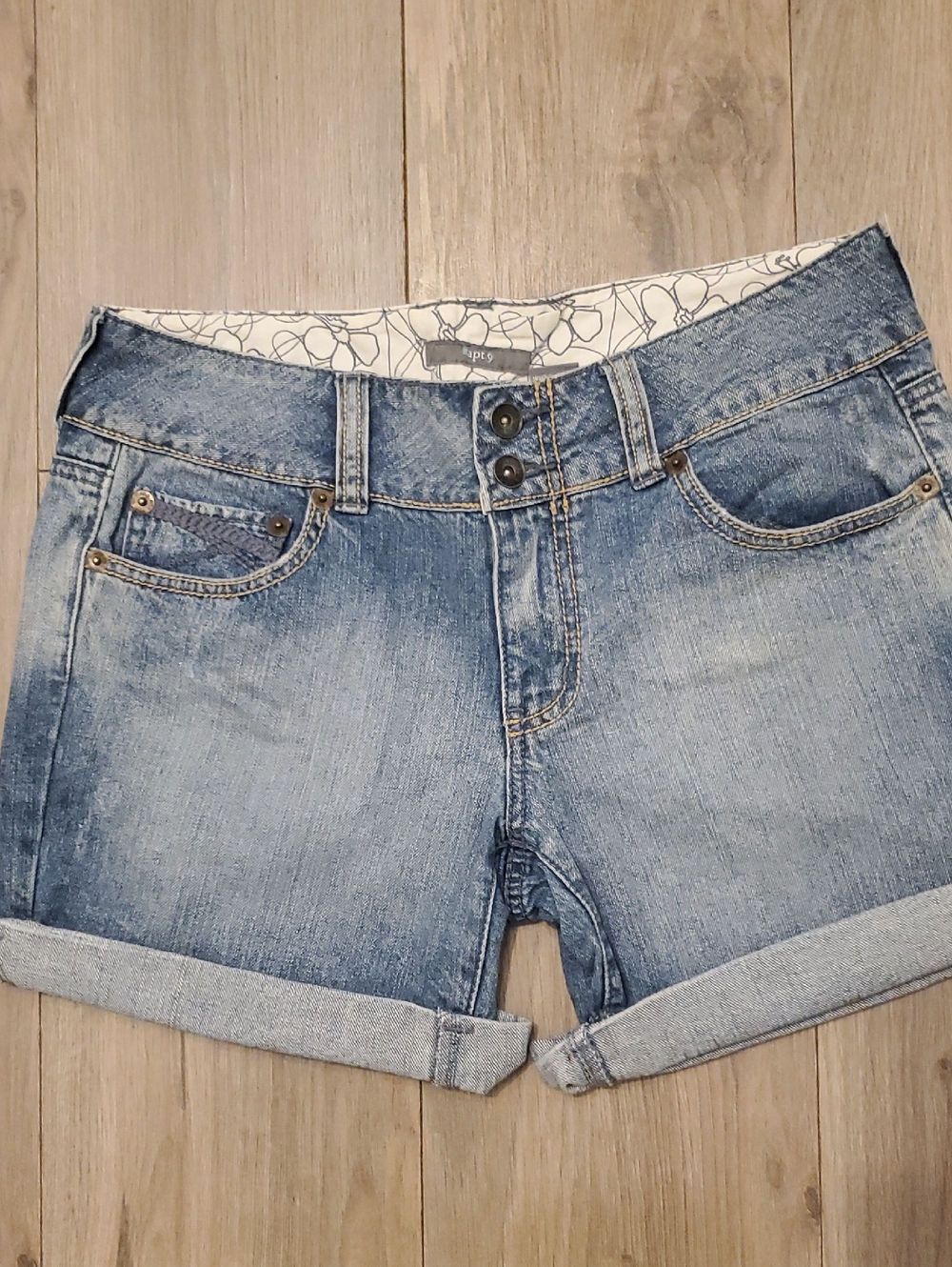 Blue Washed Denim Women's Shorts